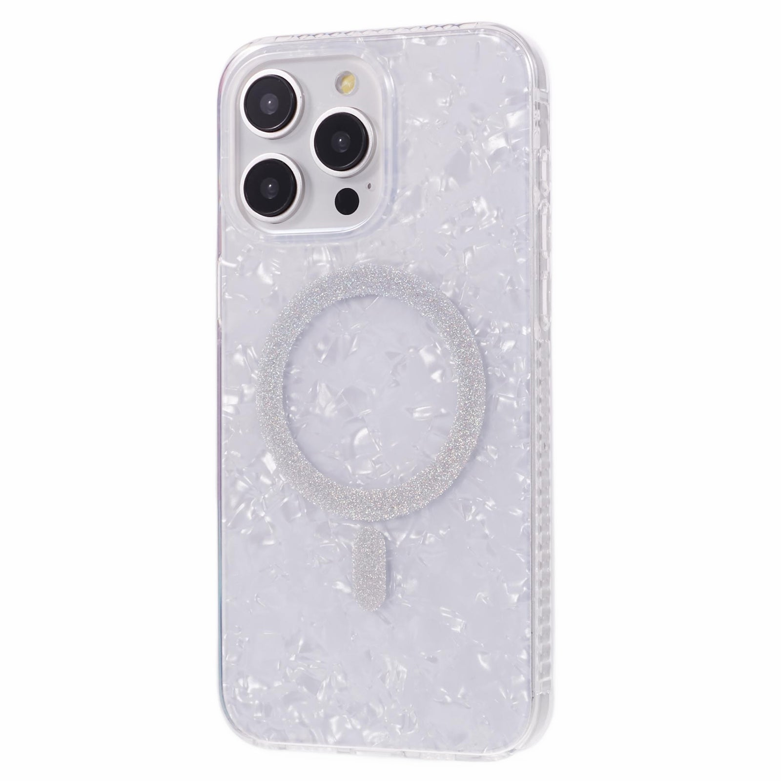 MP Series For iPhone 14 Pro Max Magnetic Phone Case Shiny Seashell Pattern TPU+Acrylic Shockproof Cover MP Series For iPhone 14 Pro Max Magnetic Phone Case Shiny Seashell Pattern TPU+Acrylic Shockproof Cover